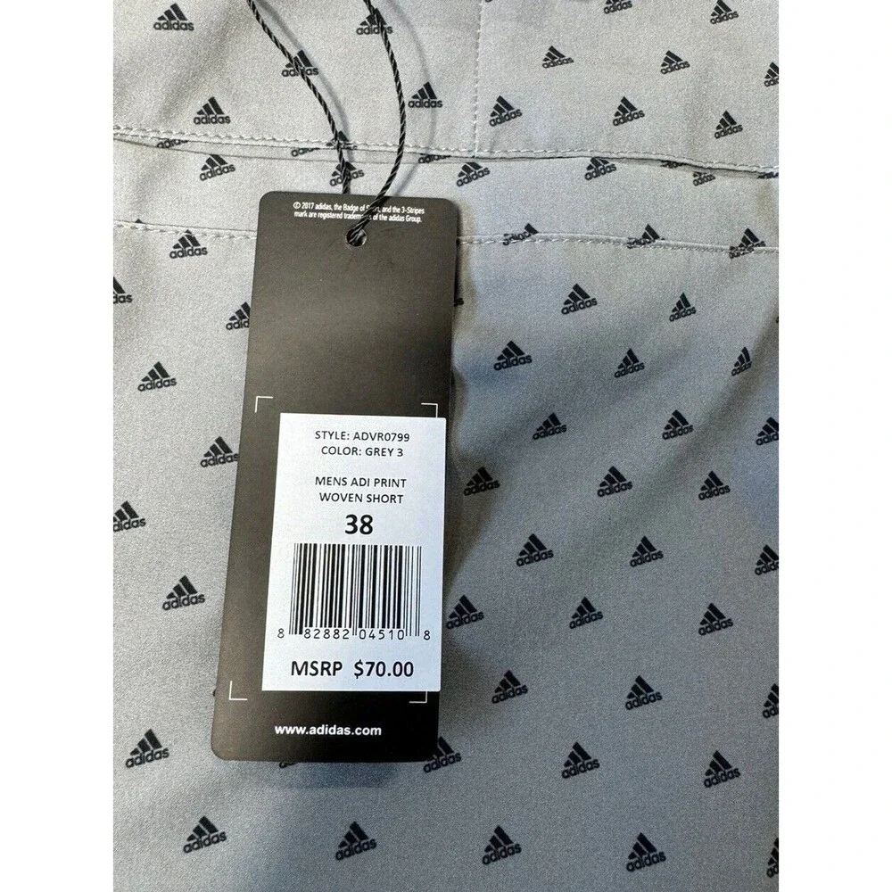 Adidas Ultimate365 Golf Shorts Men’s 38 Gray Stretch Performance NWT